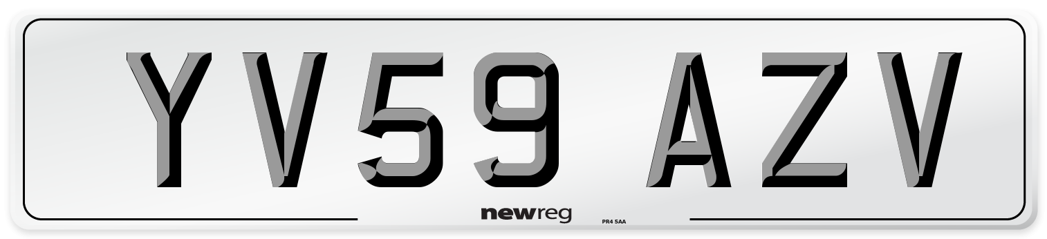 YV59 AZV Number Plate from New Reg